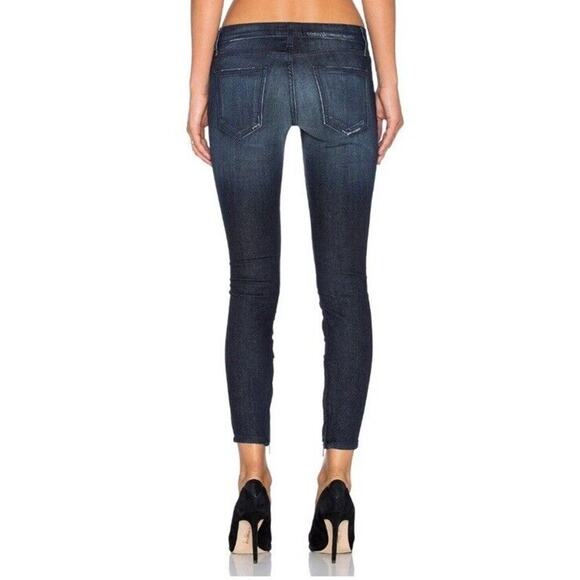 Current/Elliott Jeans The SilverLake Ankle Zip Low Rise Dark Wash Sexy 25 - Picture 2 of 13